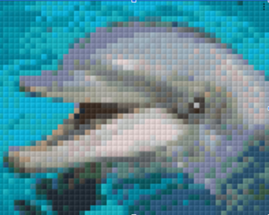 Dolphin Laughing - 1 Baseplate PixelHobby Mini-mosaic Kit image 0